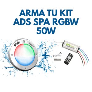 Kit Lámpara sumergible ADS SPA RGBW 50W 16cm. Multicolor + blanco