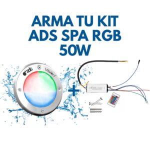 Kit Lámpara Sumergible ADS SPA RGB 50W 16cm. Multicolor