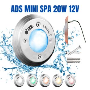 Lámpara Sumergible ADS MINI SPA 20W 12cm 12V. Color fijo