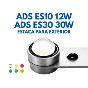 Lámpara para jardín ADS ES10/ES30 | 12w/30w | 5X30/7X40 cm. Color Fijo
