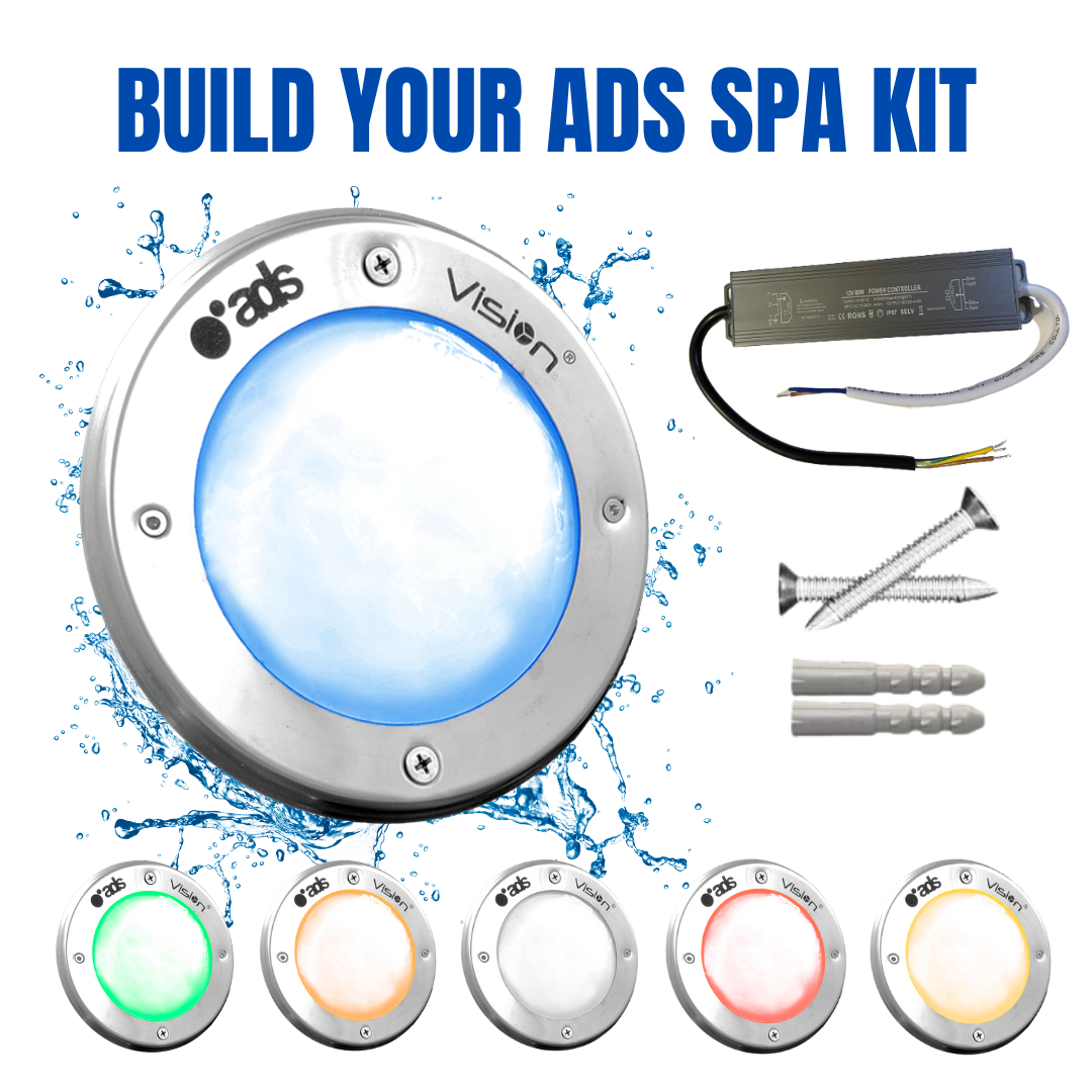 Kit Lámpara Sumergible ADS SPA 50W. Color Fijo