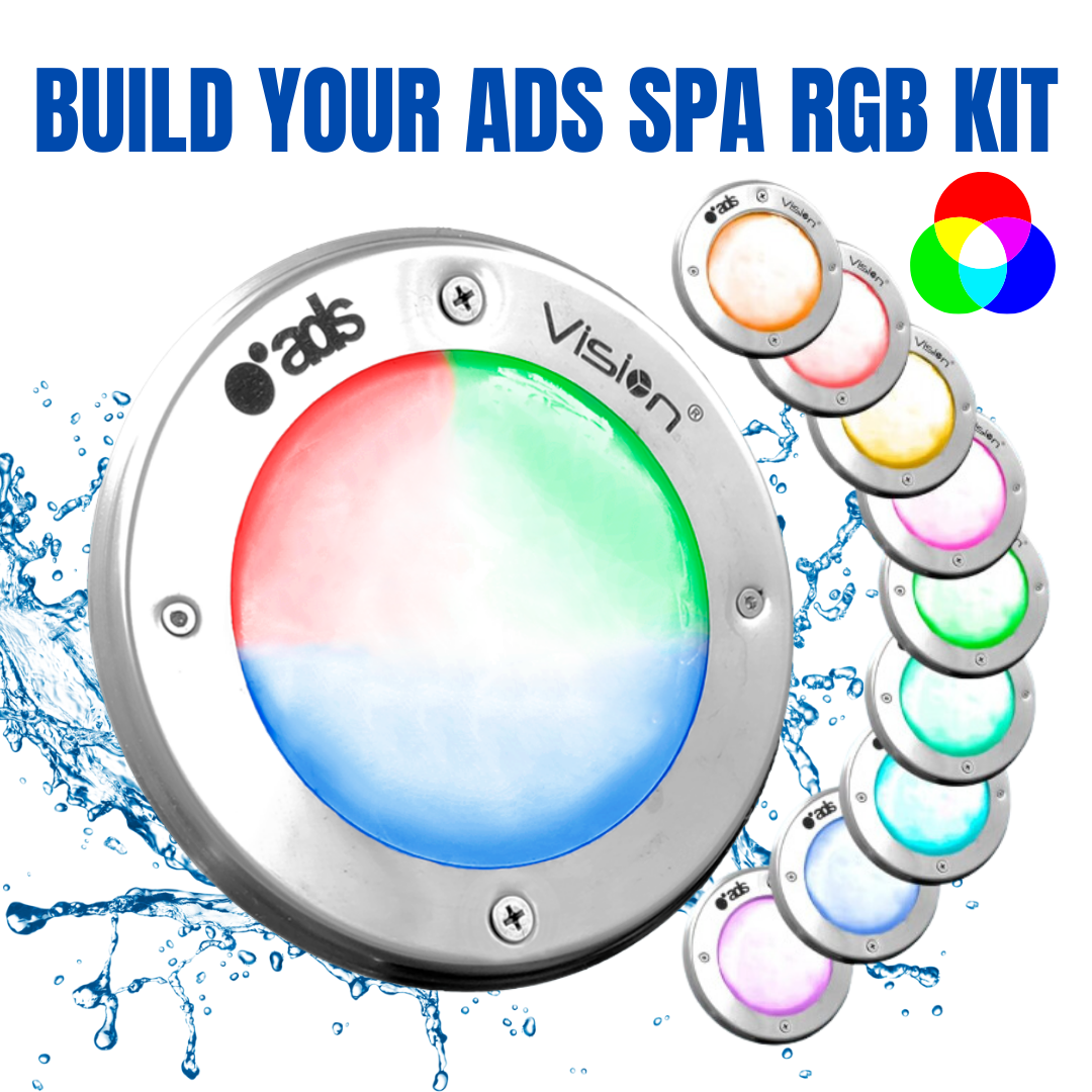 Kit Lámpara Sumergible ADS SPA RGB 50W 16cm. Multicolor