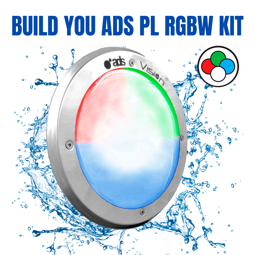 Kit Lámpara Sumergible ADS PL RGBW 80W 27cm. Multicolor + blanco